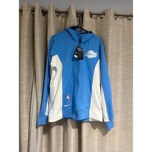 Nike NBA Los Angeles Lakers Therma Flex full zip hoodie in blue and white medium